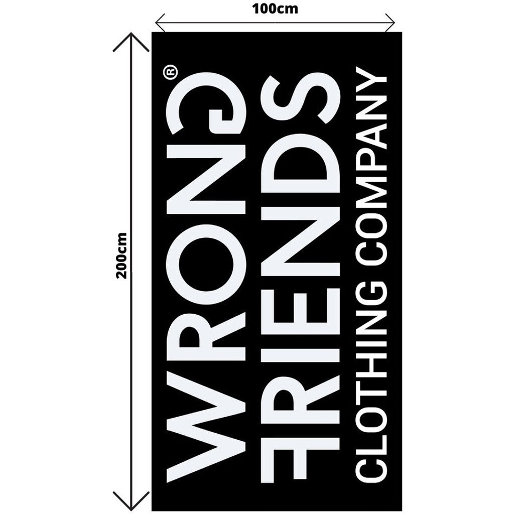 WRONG FRIENDS CLASSIC BEACH TOWEL ACCESSOIRES BLACK/WHITE