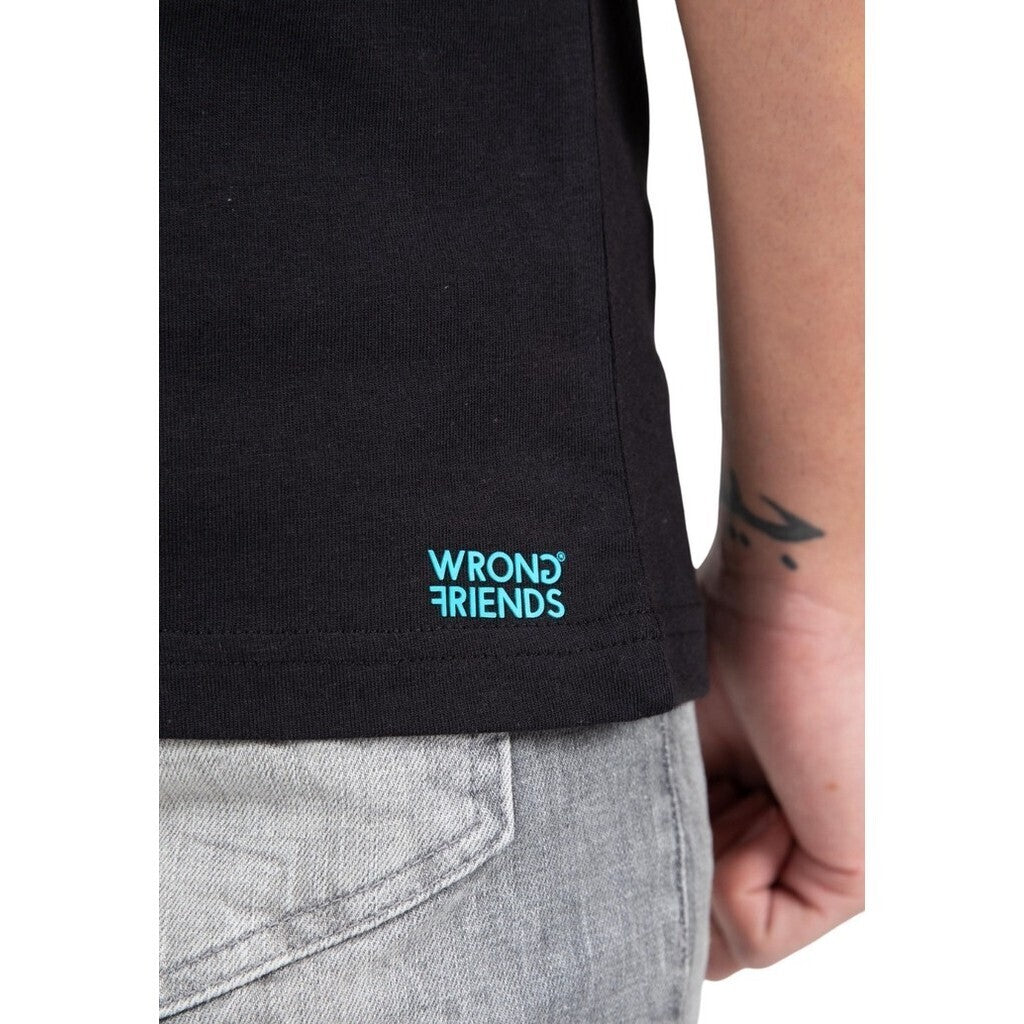 WRONG FRIENDS CLASSIC LOGO T-SHIRT T-SHIRTS BLACK