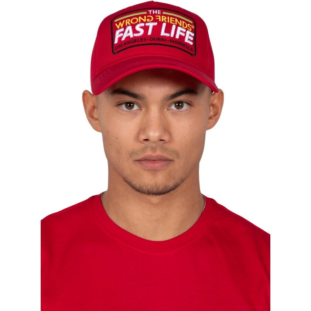 WRONG FRIENDS FAST LIFE CAP CAPS RED