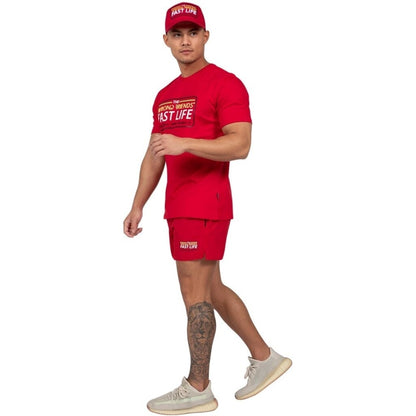 WRONG FRIENDS FAST LIFE SHORTS SHORTS RED