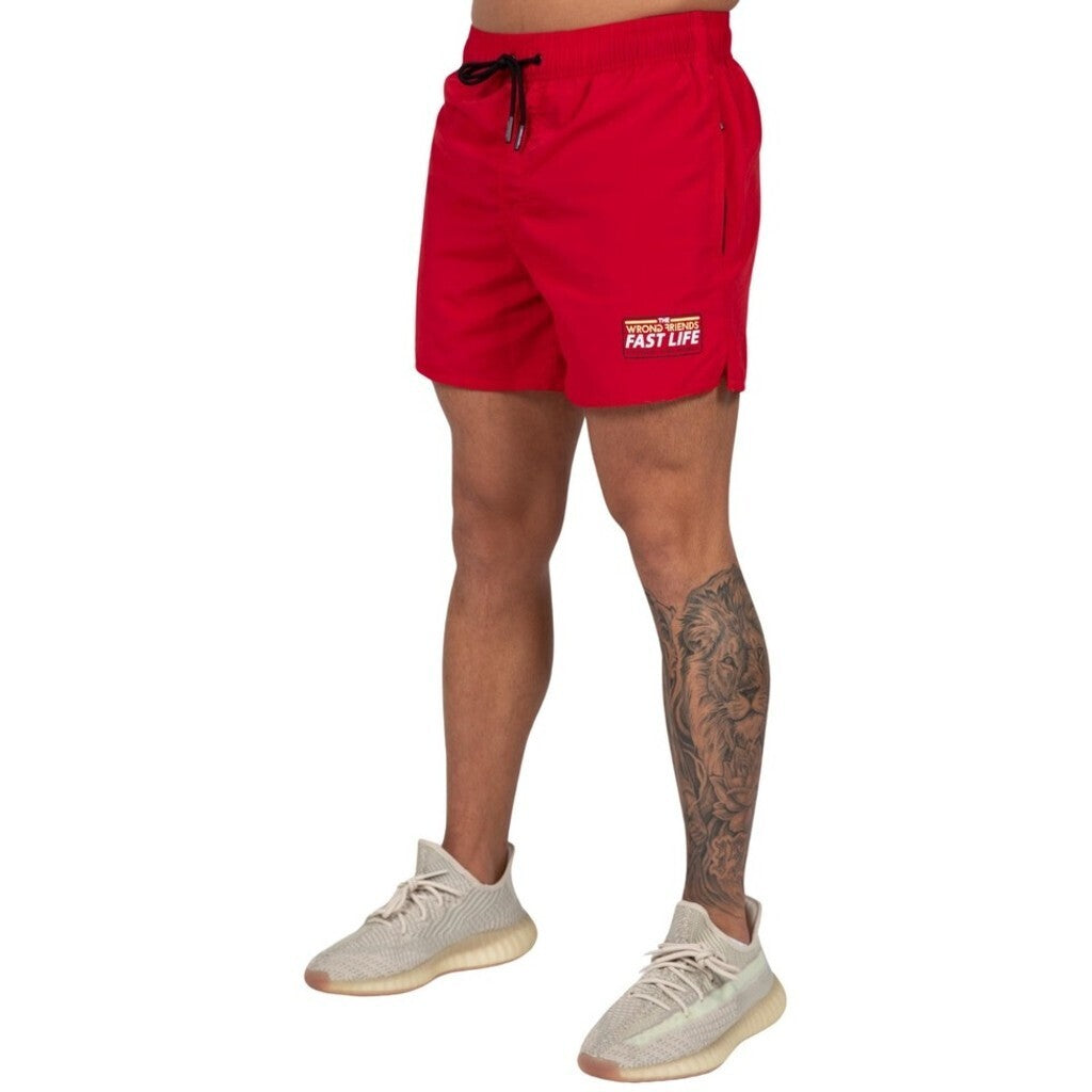 WRONG FRIENDS FAST LIFE SHORTS SHORTS RED