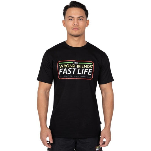 WRONG FRIENDS FAST LIFE T-SHIRT T-SHIRTS BLACK