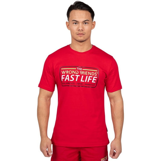 WRONG FRIENDS FAST LIFE T-SHIRT T-SHIRTS RED