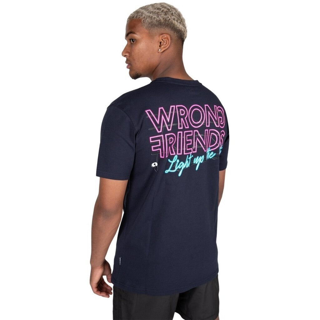 WRONG FRIENDS LIGHT UP THE CITY T-SHIRT T-SHIRTS NAVY