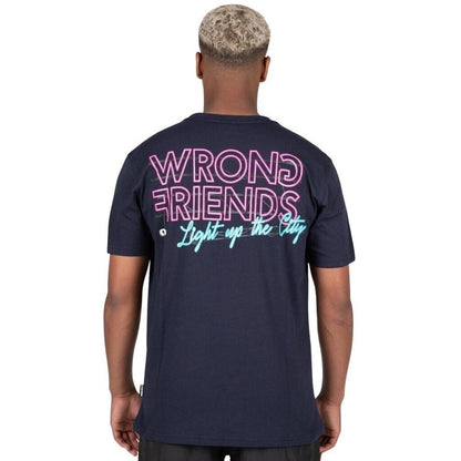 WRONG FRIENDS LIGHT UP THE CITY T-SHIRT T-SHIRTS NAVY