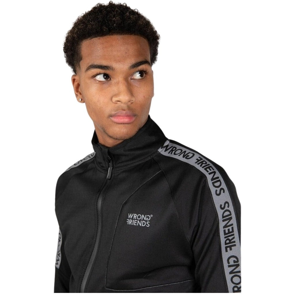 WRONG FRIENDS LYON TRACK JACKET JACKETS BLACK/GREY