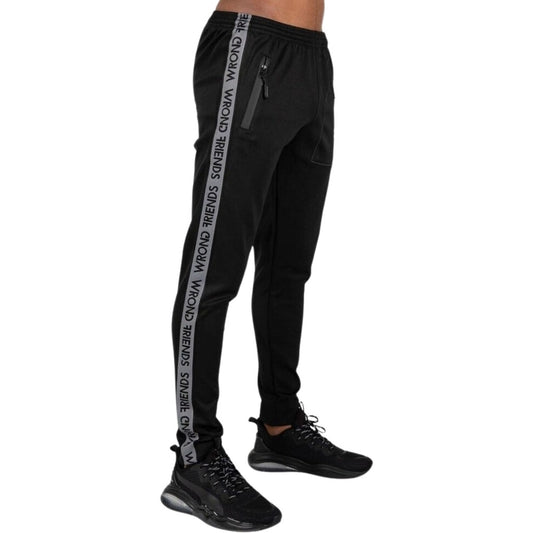 WRONG FRIENDS LYON TRACK PANTS PANTS BLACK/GREY