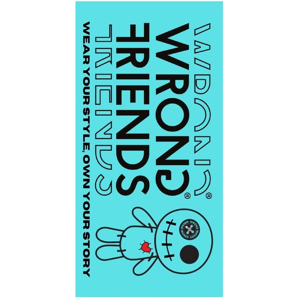 WRONG FRIENDS VICHY BEACH TOWEL ACCESSOIRES BLUE