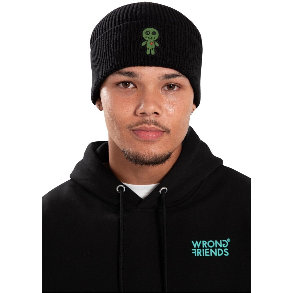 WRONG FRIENDS VOODOO BEANIE CAPS BLACK