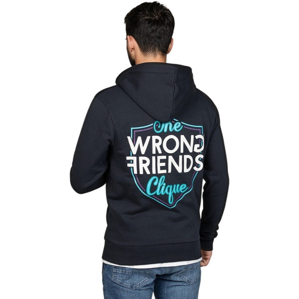 WRONG FRIENDS WF CLIQUE ZIPPED HOODIE HOODIES ANTHRACITE