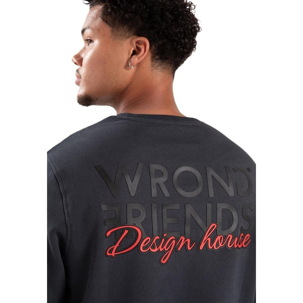 WRONG FRIENDS WF DESIGN HOUSE SWEATER SWEATERS ANTHRACITE