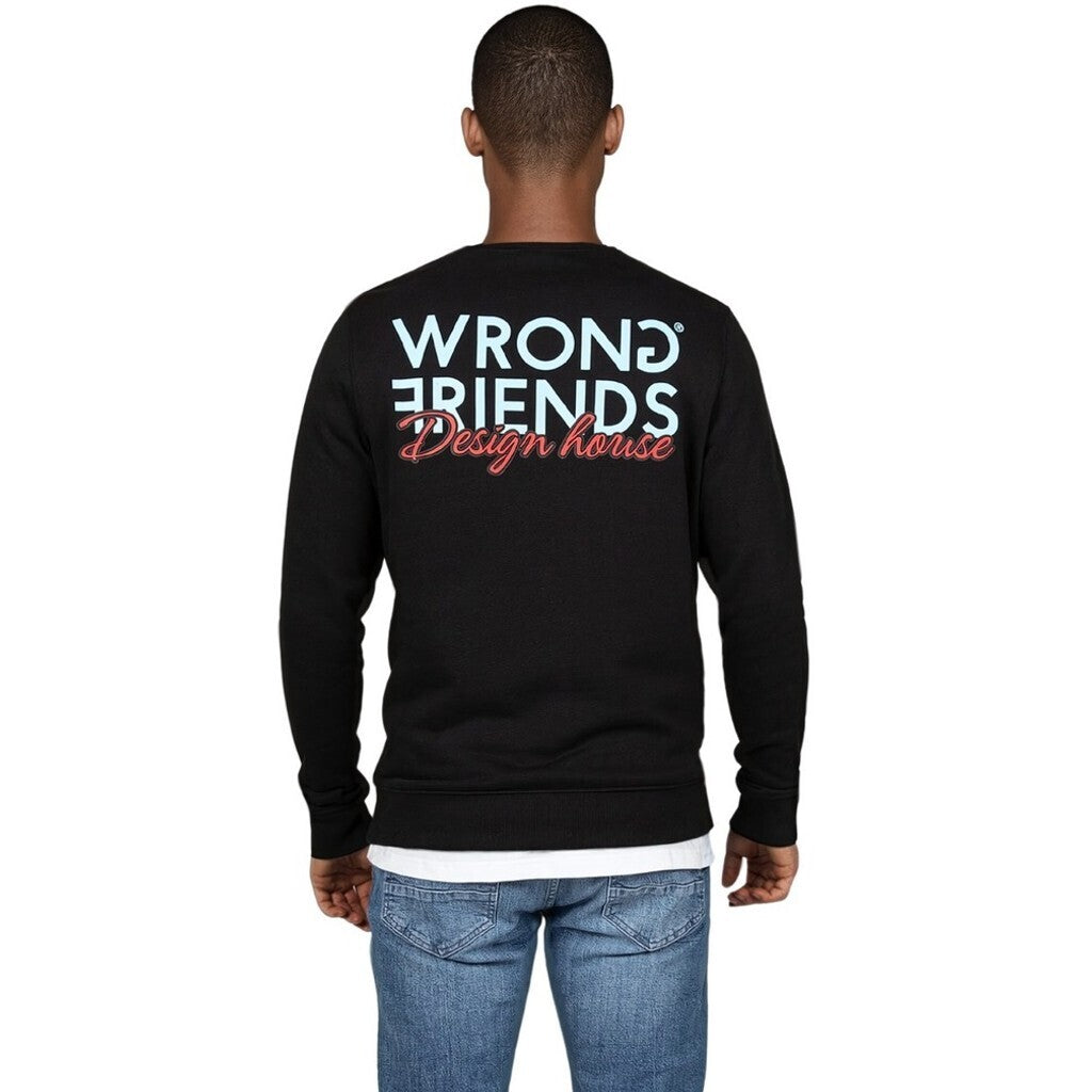 WRONG FRIENDS WF DESIGN HOUSE SWEATER SWEATERS BLACK